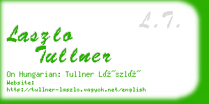laszlo tullner business card